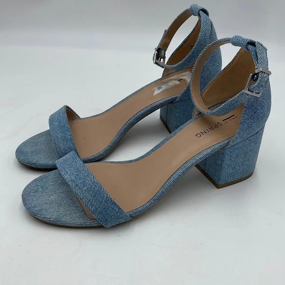 Call it Spring Hecho Denim Slingback Sandal - Picture 1 of 6